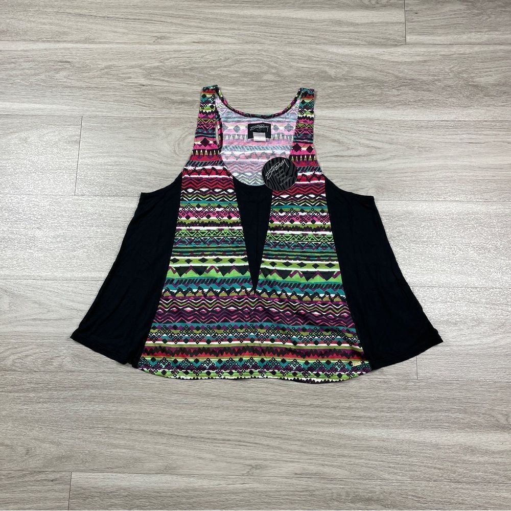 Stussy tank top women’s size M black.
